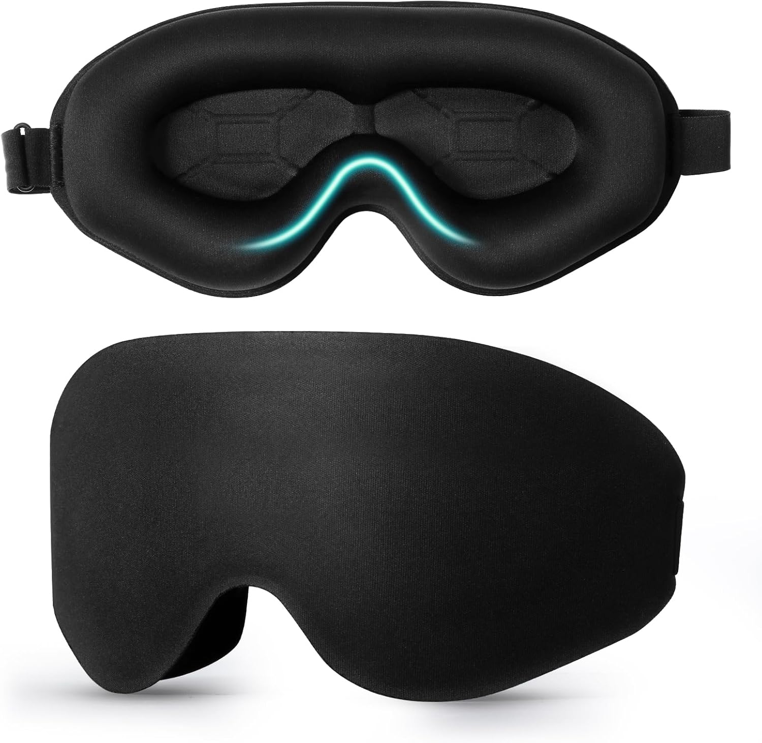 Antifaz para Dormir Anti Luz Tapa Ojos para Dormir 3D Correa Ajustable Sleep Mask para Mujer y Hombre para Dormir Viajar