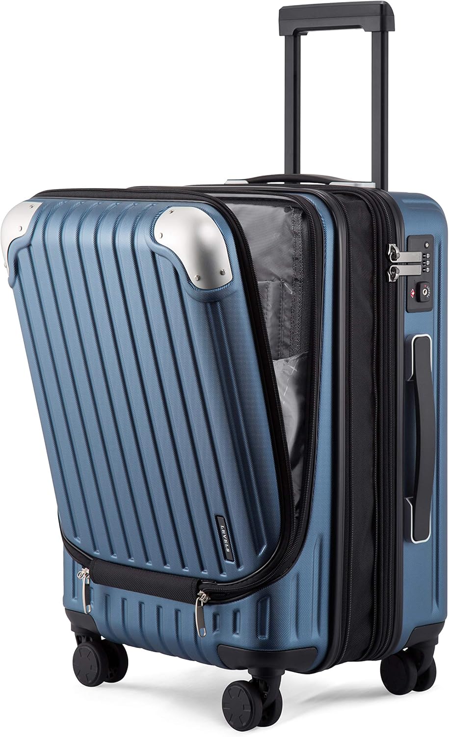 Maleta Cabina Ampliable ABSPC Equipaje de Mano Trolley Rigido Ligero Maletas de Viaje con 4 Ruedas Dobles Giratorias 360o y Candado TSA