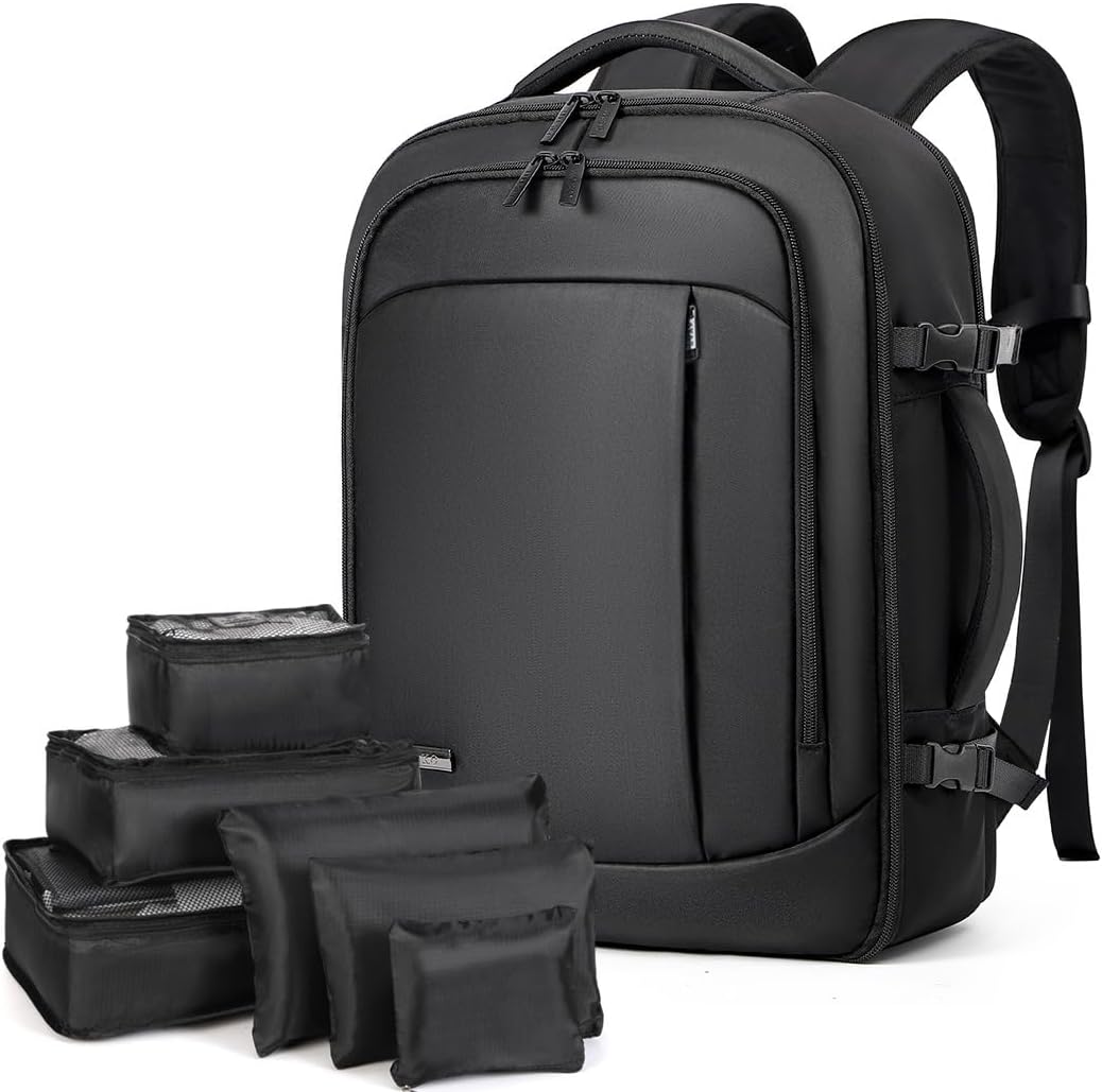 Mochila de Viaje para Cabina de Avion 40x20x25 20L con Compartimento Humedo y 6 Bolsas Organizadoras Negocios y Escuela